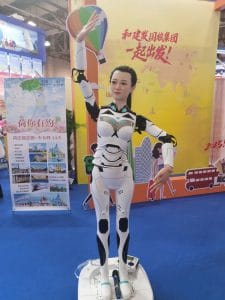 Intelligent robots at the exhibition