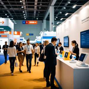 tourists are visiting an Exhibition